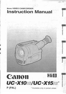 Canon UC X 10Hi manual. Camera Instructions.